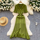 The Serene | Slim Knit Mermaid Sundress with Button Detail