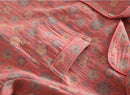 Floral Printed Cotton Women's Pajamas Suit for Spring and Autumn Jacquard Long Sleeved Large Size Home Women Sleepwear Set