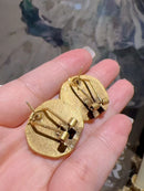 Vintage Style Gold Plated Ancient Coins Stud Earrings For Woman Round Button Shape Luxury Quality Jewelry Designer Gift 2026