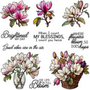 Mangocraft Merry Christmas Magnolia Flowers Clear Stamps DIY Scrapbooking Supplies Silicone Stamp For Card Making Paper Albums