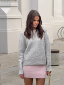 Hirsionsan 2025 New Soft Loose V Or O Neck Knitted Sweaters Women Winter Solid Female Pullovers Warm Basic Knitwear Jumper