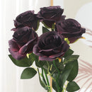 48cm Rose Black Silk Bouquet Peony Artificial Flower for Mother's Day Bud Bride Wedding Decor Home Decoration Artificial Flower