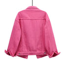 2023 Spring autumn New Denim Jacket Women Casual Tops Short Coat Female color Jean Jackets Cotton Loose Outerwear Woman Tops