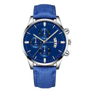 Business Men's Watch Brand Luxury Male Quartz Watches Minimalist Casual Leather Strap Digital Calendar Wristwatch Men Clock