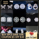 2023 Fashion Trendy Butterfly Silver Color Korean Stud Earring for Women Wedding Cute Gothic Drop Earing Party Gift Wholesale Z5