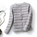 2024 New European Women Spring Autumn Light Duck Down Fabric Lightweight Coat Female Windbreaker Parka Down Jackets Plus Coats