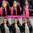 The Long Weave | 12A Straight Human Hair Bundles with HD Lace Closure