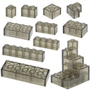 MOC Transparent Thick Building Blocks 1x1 1x2 2x2 2x4 Dots Clear Brick Figures Educational Creative Toy for Kid Compatible Brand