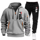 Autumn and winter hot selling men's hooded sweatshirt+casual pants two-piece outdoor multi pocket pullover and sports pants set