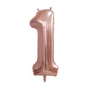 40inch 1st Turquois Rose Gold Silver Big Number Foil Helium Balloons Baby Shower 1 Years Old Birthday Party Decoration Globos