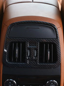 For Maserati Levante 2016-2023 ABS Chrome/Carbon Fiber Rear Air Conditioning Outlet Vent Frame Cover Trim Accessories