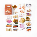 46Pcs Private Book Collection Boxed Stickers Decorative Scrapbooking Retro Label Diary Stationery Album Phone Journal Planner