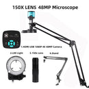 Yizhan 4K 48MP HDMI VGA USB Industrial Video Microscope For PCB Soldering 1080P HD Digital Camera 1-150X Zoom C Mount Lens 2K