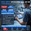 XTOOL D8S Car Diagnostic Tools Automotive Scanner ECU Coding 42+ Services Topplogy Bidirectional Key Programming CANFD DOIP FCA