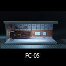 1/64 Diorama Car Parking Lot Model LED Light Underground Double-layer Car Garage Scene Model Display