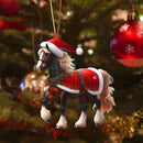 2D Christmas Tree Pendant 2D Flat Acrylic Xmas Tree Hanging Ornaments Cartoon Home Decor New Year Christmas Gifts