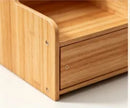 HTMCK DIY Large Capacity Wooden Desk Organizer with Drawer Pen Holder Stationery Storage Box for Home Office School Desktop Tidy
