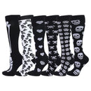 6 PAIRS Compression Socks Flowers Animal Fruit for Men Women Running Nurse Socks Nurses Sport Ladies Lady Womens Running