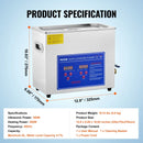 SIHAO Ultrasonic Cleaner with Digital Timer - 2L to 30L Stainless Steel Tank for Jewelry, Glasses, Watches & Industrial Parts