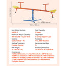 SucceBuy Kids Seesaw 100Lbs Per Seat Sit & Spin Teetertotter with 3 Support Legs for Children Outdoor Playground Equipment