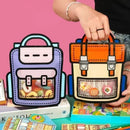 Cute Cartoon Sealed Bags Schoolbag Cats Candy Snack Plastic Packaging Bag Self-lock Zipper Birthday Festival Party Kids Gift Bag