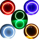 2件天使眼 60mm 70mm 80mm 90mm 100mm 110mm 120mm 光环圈汽车LED雾灯摩托车日间行车灯DRL大灯