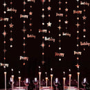 Gold 30th Happy Birthday Party Paper Banners Decorations Number 30 Year Old Circle Dots Twinkle Star Garlands Hanging Backdrops