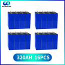 8000 Cycles Grade A 320Ah LiFePO4 Battery 3.2V Lithium Iron Phosphate Rechargeable Cell DIY 12V 24V 48V RV EV Golf Cart Solar