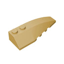 Gobricks 10Pcs Parts Assembles Particles 41747 Wedge Curved 6 x 2 Right Building Blocks Parts Bricks Bulk Model Educational Toys