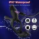 Remote Cock Ring Penis Sleeve Vibrator with Rose Clitoral Stimulator Couples Adult Men Women Couple Sex Toy with G Spot Clitoris