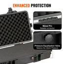 SucceBuy Rifle Hard Case Portable Long Gun Storage Suitcase W/ 2 Casters Shockproof & Waterproof Airsoft Rifle Protective Case