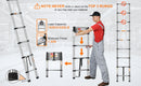 The Skyline Reach | Stainless Steel Telescopic Ladder, 150 kg Rated