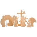 Easter Jesus Resurrection Scene Wood Cross Decoration Ornaments Set For Home Easter Decorations For Home, Easter Table Decor