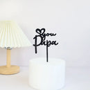 New Dad's Happy Birthday Cake Topper Golden Beer Super Dad High-grade Acrylic Father's Day Party Cake Toppers Dessert Decoration
