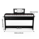88 Key Weighted Hammer Keyborad Piano, Portable Electric Keyboard Piano For Beginner Adults With Sustain Pedal,Built in Speakers