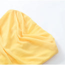 The Helios | Butter Yellow Pleated Gown with Backless Silhouette