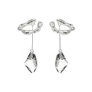 Sliver Color Metal Geometric Ear Bone Clip Earring No Piercing Acrylic Tassel Pendant for Women personality Girls Party Jewelry