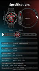 The T-Rex 3 | 1.7" Rugged Outdoor Smartwatch with 1100mAh Battery