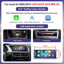 8.8"12.3" Car Multimedia Linux Touch Screen For Audi A4 2009-2015 Wireless CarPlay Android Auto Airplay Car Multimedia
