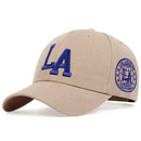 Unisex LA Leter Embroidery Snapback Baseball Caps Spring and Autumn Outdoor Adjustable Casual Hats Sunscreen Hat