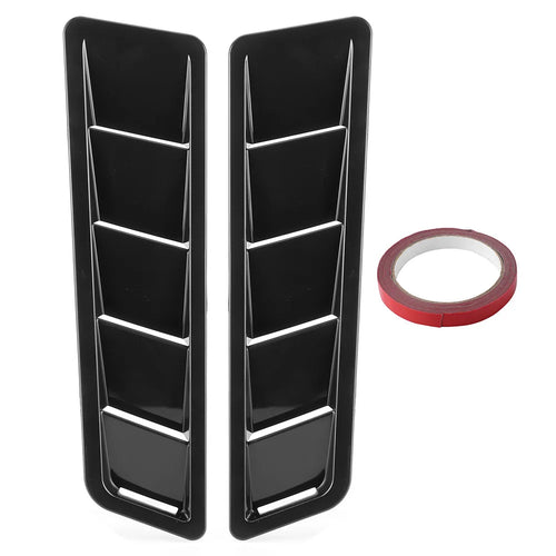 New 2Pcs Universal Hood Air Intake Panel Trim Bonnet Louver Cooling Vent Cover Car Exterior Decoration Air Intake Panel Cover