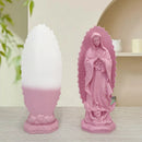 12-Inch Mexico Virgin Mary Figurines Catholic Blessed Mother Guadalupe Sculpture Resin Religious Statue Home Room Decoration