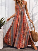 New Summer Beach Dress Vestidos Para Mujer Printing Dresses Fashion Suspenders Dress Party Dresses Clothing Long Dresses