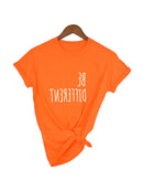 Be Different Tshirts Funny Quote T Shirt Summer Fashion Hipster Slogan Tees Women Casual T-shirts Camisetas Summer Quote Shirt