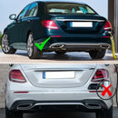 适用于梅赛德斯 W213 E200 E300 2016-2020 AMG 碳纤维款带排气管后扩散器