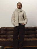 Hirsionsan 2025 New Soft Loose V Or O Neck Knitted Sweaters Women Winter Solid Female Pullovers Warm Basic Knitwear Jumper