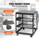 SucceBuy Open Frame Server Rack 12U/15U/20U Floor Standing or Wall Mounted with Adjustable Depth for Microdata Center Office Use