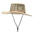 Men Women Summer Wide Brim Outdoor Sport UV Sunscreen Cowboy Fisherman Hat Foldable Big Breathable Mesh Fishing Sun Cap A5