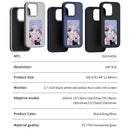 Phone Case For iPhone 15 14 13 Pro Max NFC New-tech Function DIY Cases E ink Screen Phone Cover Cartoon Girl Fundas Battery Free