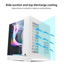 Black MINI Gaming Computer Case MATX Panoramic Side Transparency Without Pillars Support 240 120 WaterCooler Desktop Chassis